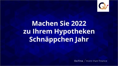 Machen Sie 2022 zu Ihrem Hypotheken Schnäppchen Jahr.